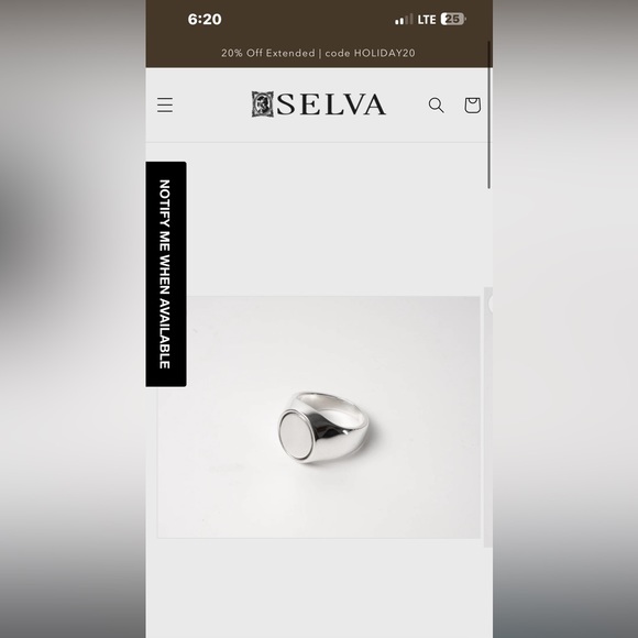 Silver Selva Oval Ring